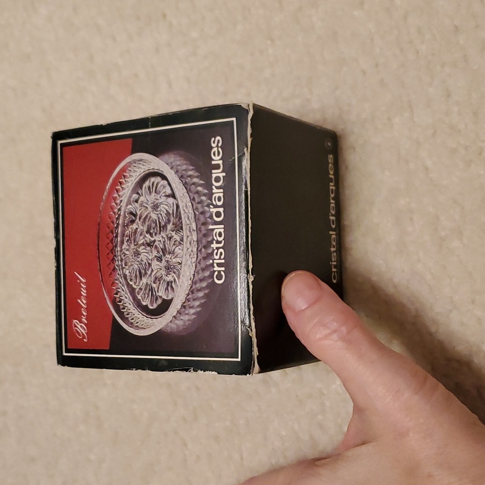 Cristal D'arques Vintage 6 Crystal Coasters Original Box Factory Packaging